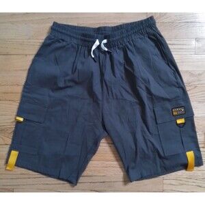 Msmsse NEW Men's Size 38 Blue Lightweight Cargo Shorts with Pockets 100% Cotton